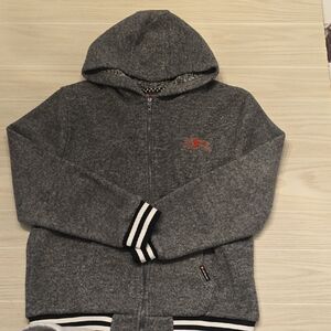 Airwalk Charcoal Hooded Jacket Fleece Y2K Skater Large